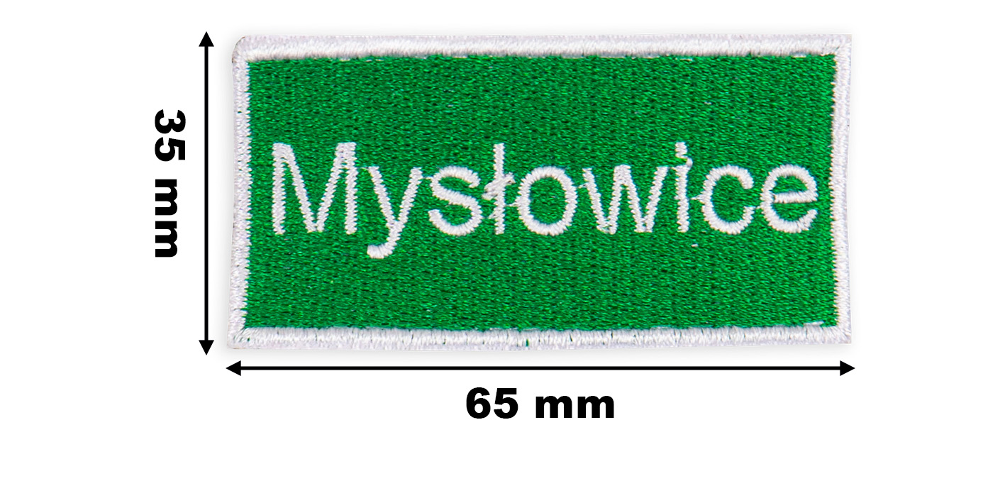 Naszywka naprasowanka znaki drogowe nazwa miejscowości